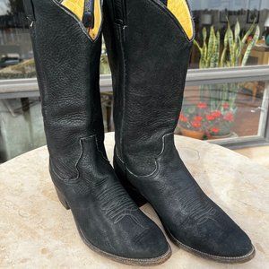 Vintage Elk Hide Cowboy Boots